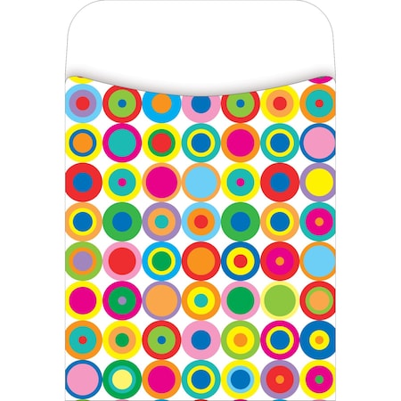 Barker Creek Disco Dots Peel & Stick Library Pockets, 30/Pack 1224